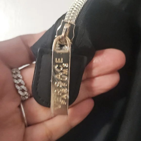 Versace Black and Gold Shoulder Bag